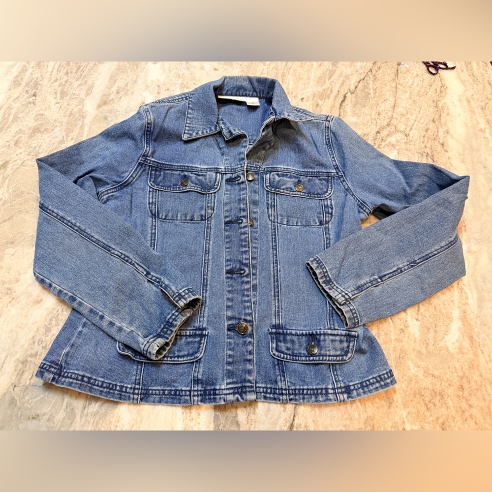 Real Comfort by Chadwicks Classic Blue Denim Jacket Women’s Size 12